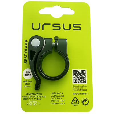 Pince de stylo de siège URSUS 25.7ø avec levier noir sur le menu