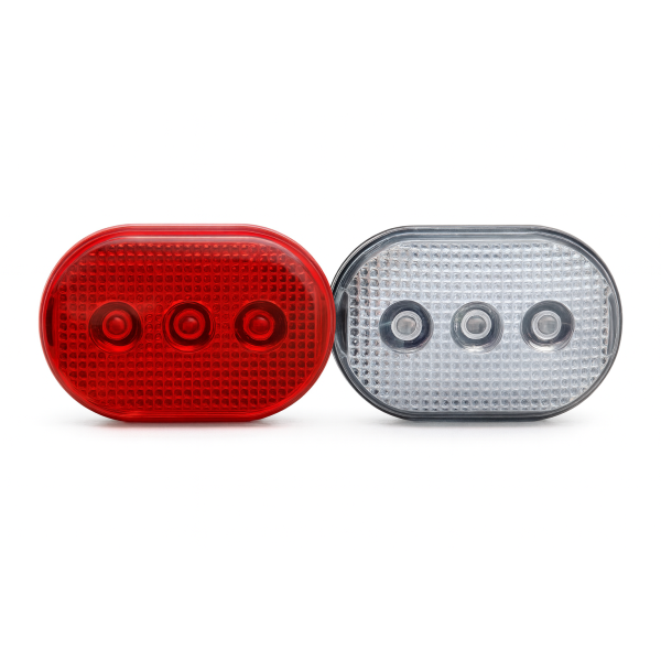 Éclairage LED de bord Set City 3 LED Front + arrière, y compris les batteries