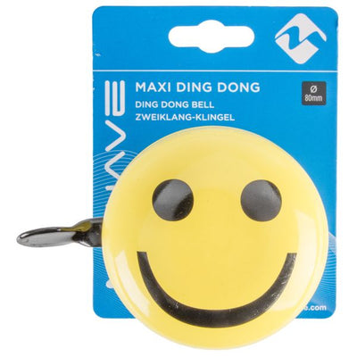 M-wave bicycle cloche ding-dong Ø80 mm smiley jaune