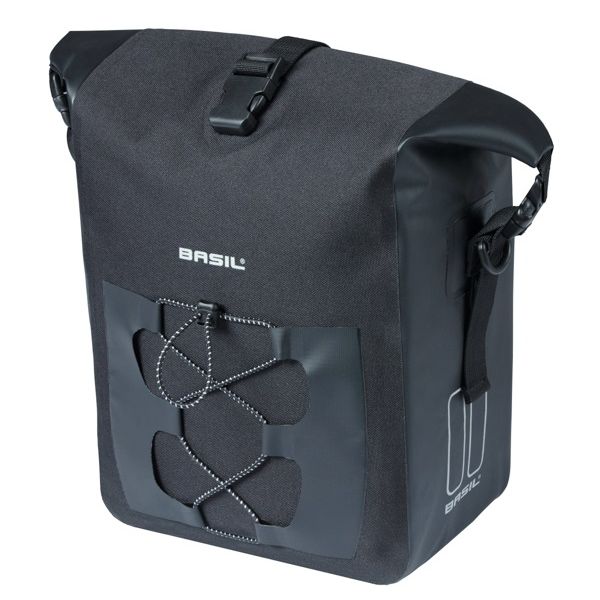 Basil sac navigateur m simple noir | crochets micro | 15l