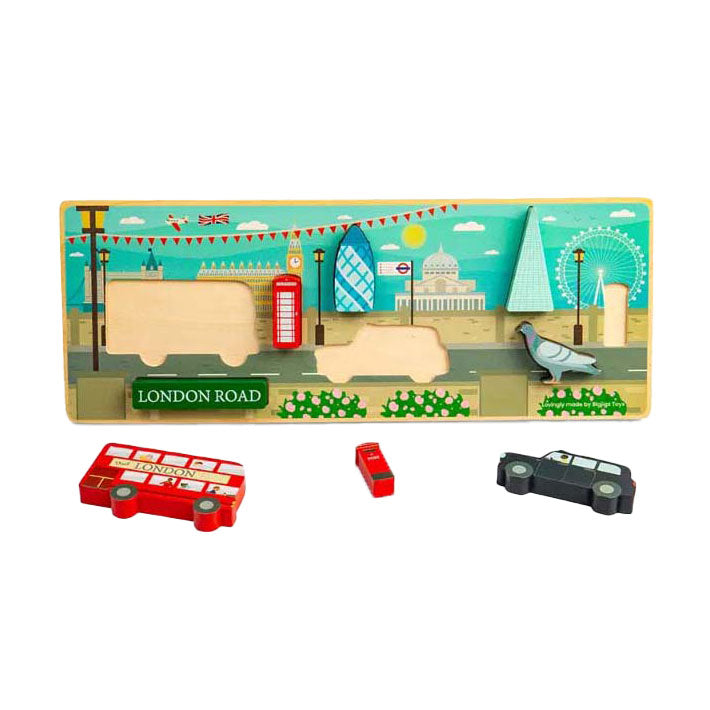 Bigjigs Wooden London Chunky Puzzle, 8e.