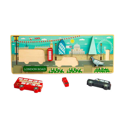 Bigjigs Wooden London Chunky Puzzle, 8e.