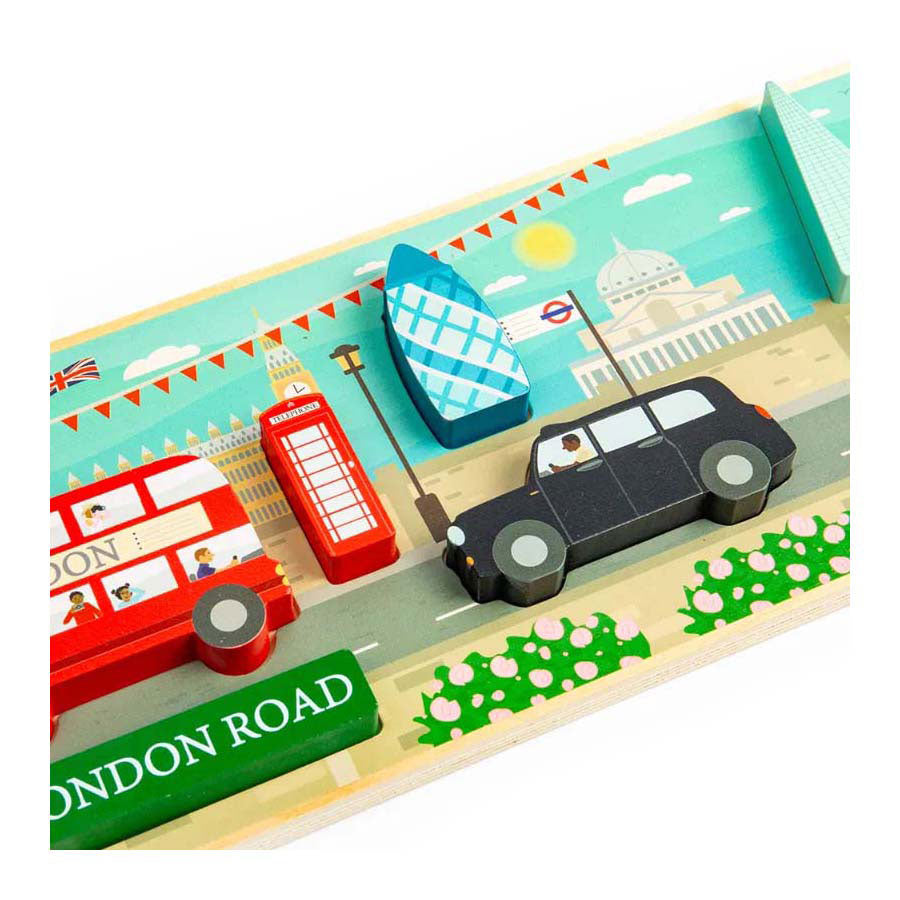 Bigjigs Wooden London Chunky Puzzle, 8e.