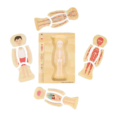Bigjigs en bois anatomiepuzzel - garçon, 26e.