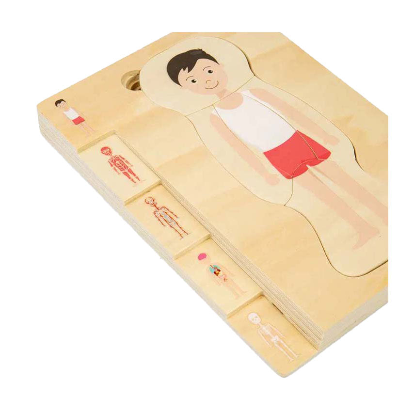 Bigjigs en bois anatomiepuzzel - garçon, 26e.