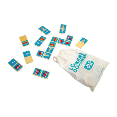 Bigjigs Wooden London Dominospel, 28dlg.