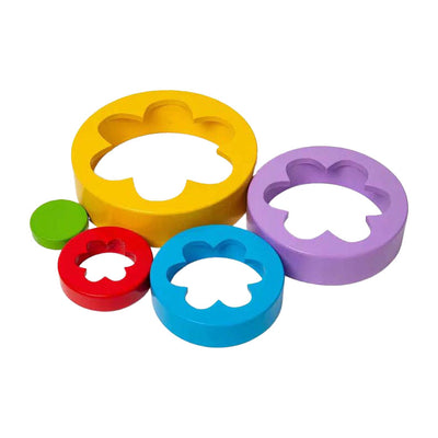 Bigjigs Tour de fleurs en bois, 5dlg.