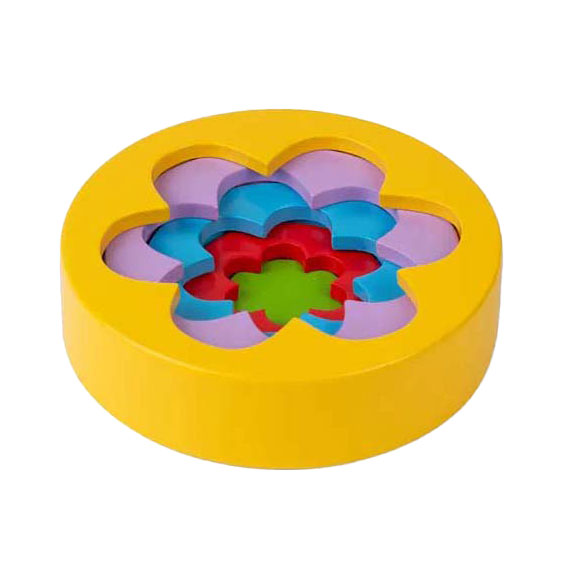 Bigjigs Tour de fleurs en bois, 5dlg.