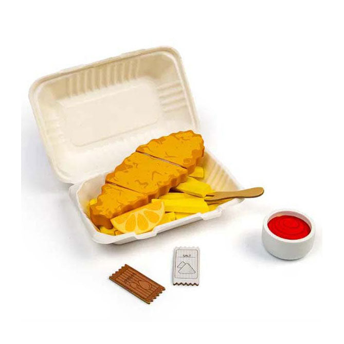 Bigjigs Fish and Fries Play Set, 26dlg.