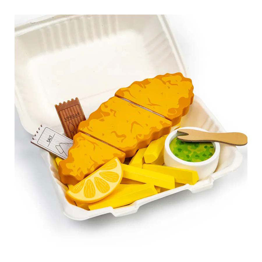 Bigjigs Fish and Fries Play Set, 26dlg.