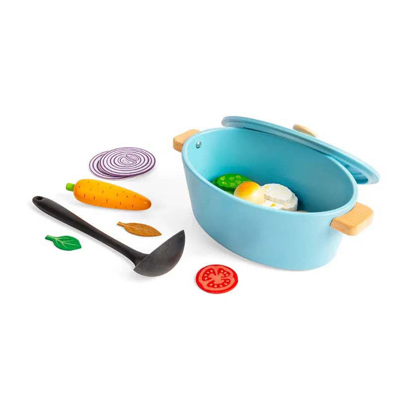 Bigjigs Wooden Stew Play Set, 17dlg.