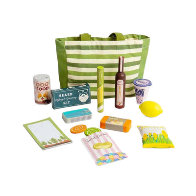 Set de jeu de shopping en bois Bigjigs, 17dlg.