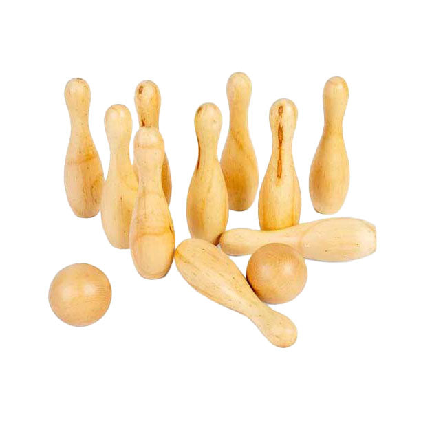 Bigjigs Bowling en bois, 12dlg.
