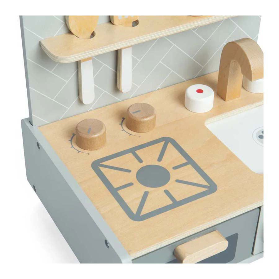 Bigjigs Wooden Table Top Kitchen, 7dlg.