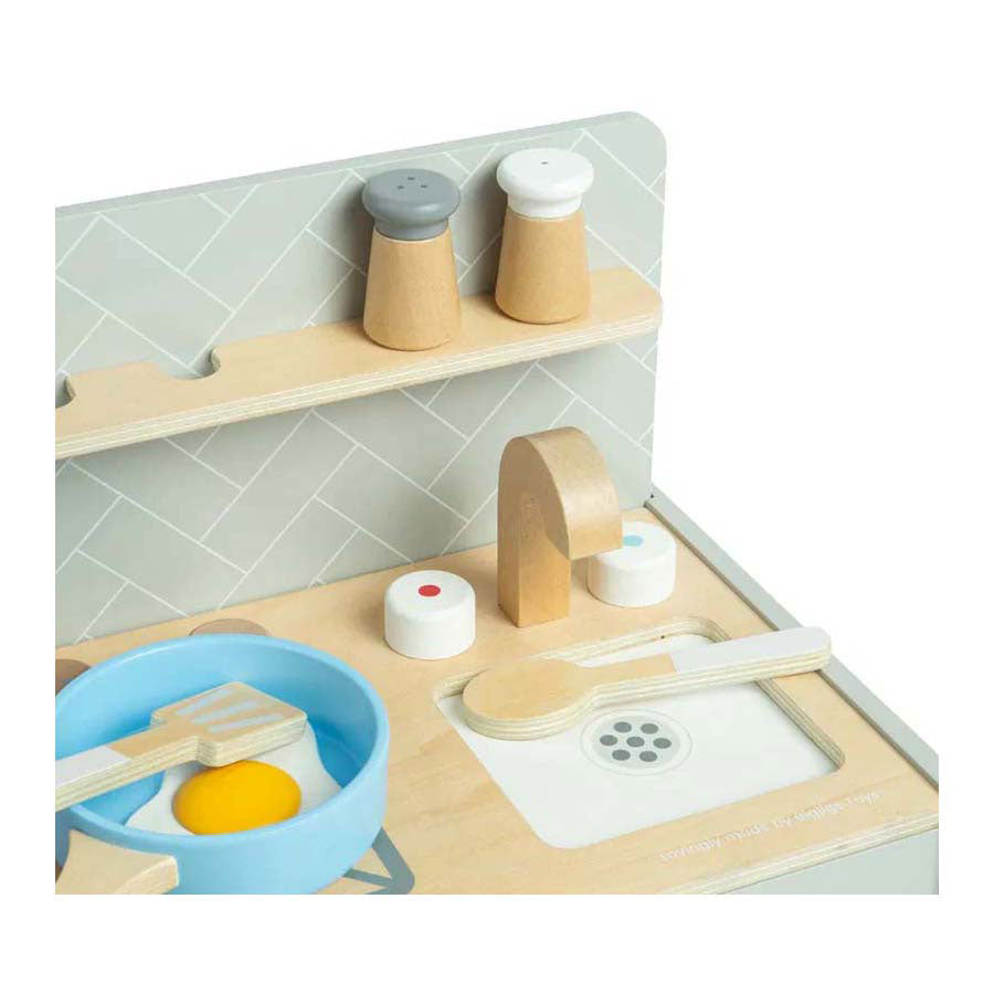 Bigjigs Wooden Table Top Kitchen, 7dlg.