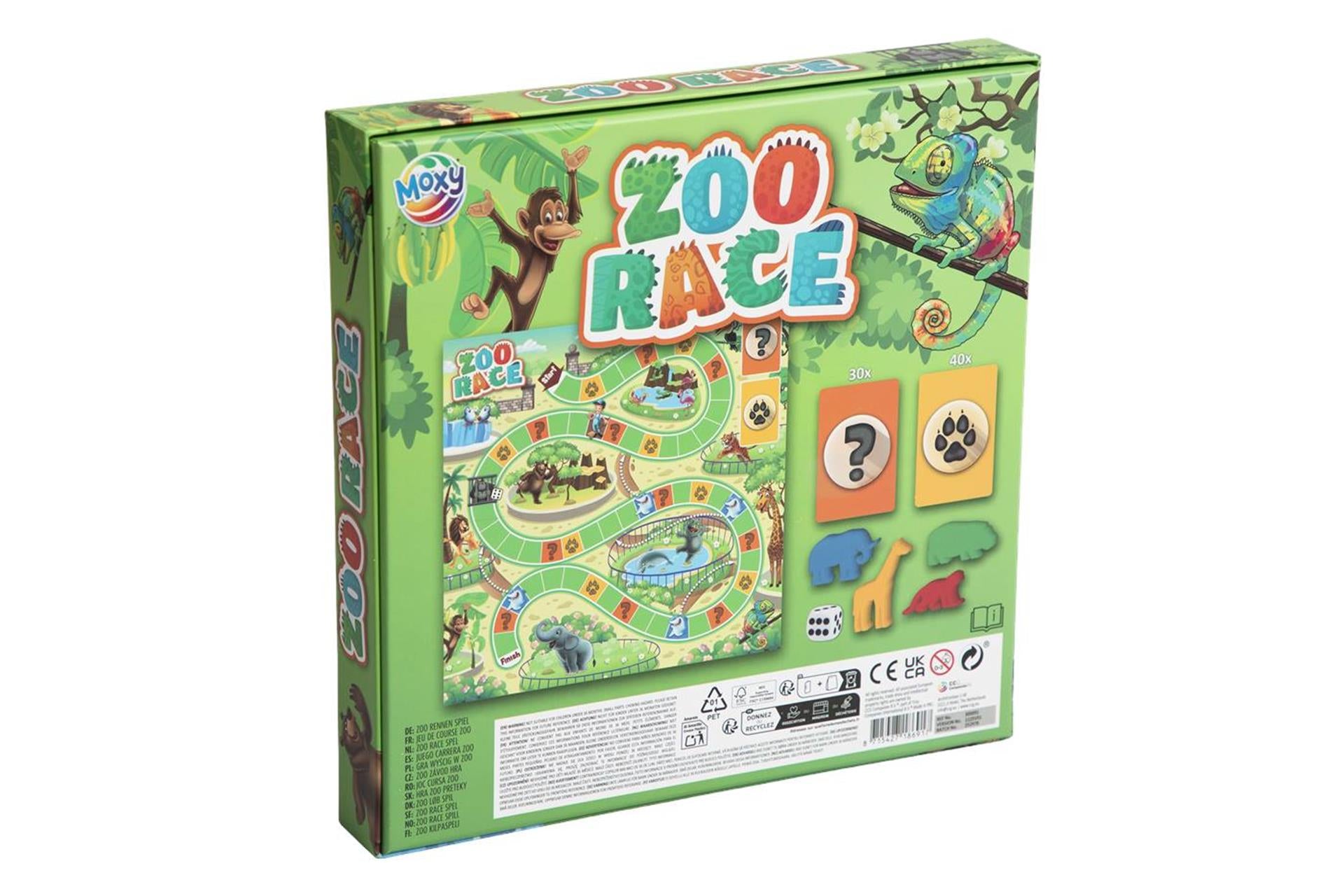Moxy jeu de société zoo course 24x25x4cm