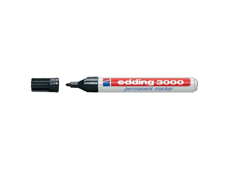 Edding marqueur permanent 3000 noir 10 pcs