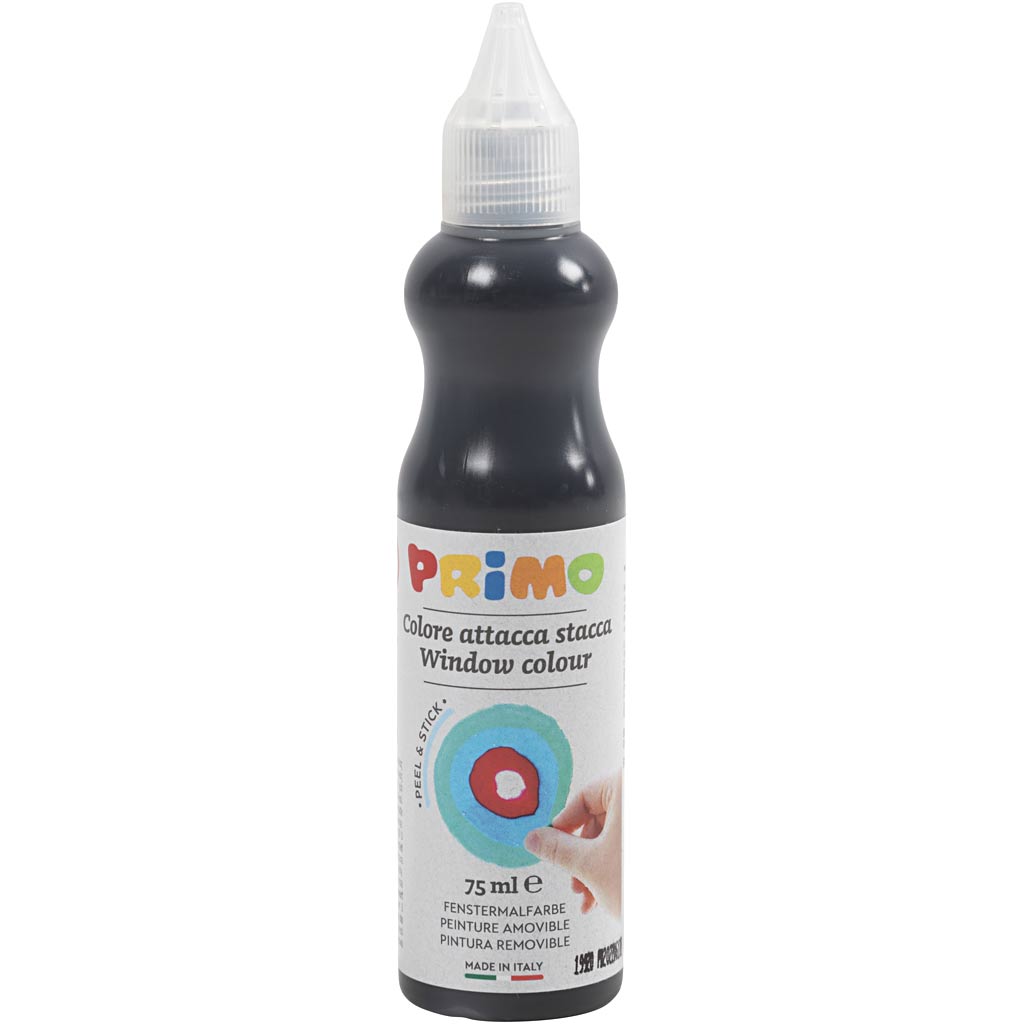 Peinture pour fenêtres Primo, d : 3,2 cm, env. 75 ml, noir, 75 ml 1 flacon