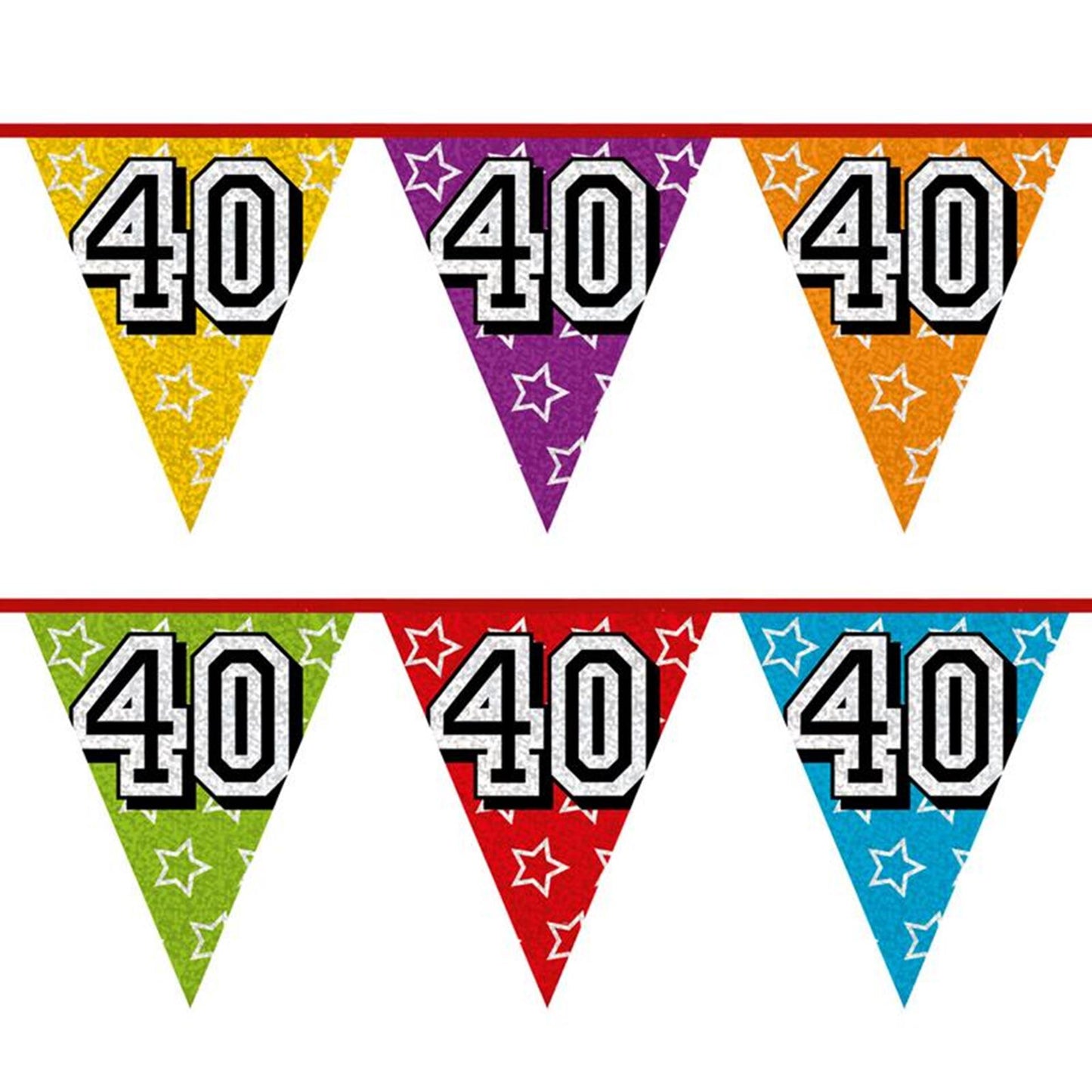 Ligne de drapeau holographique Boland 40 ans 8 mètres