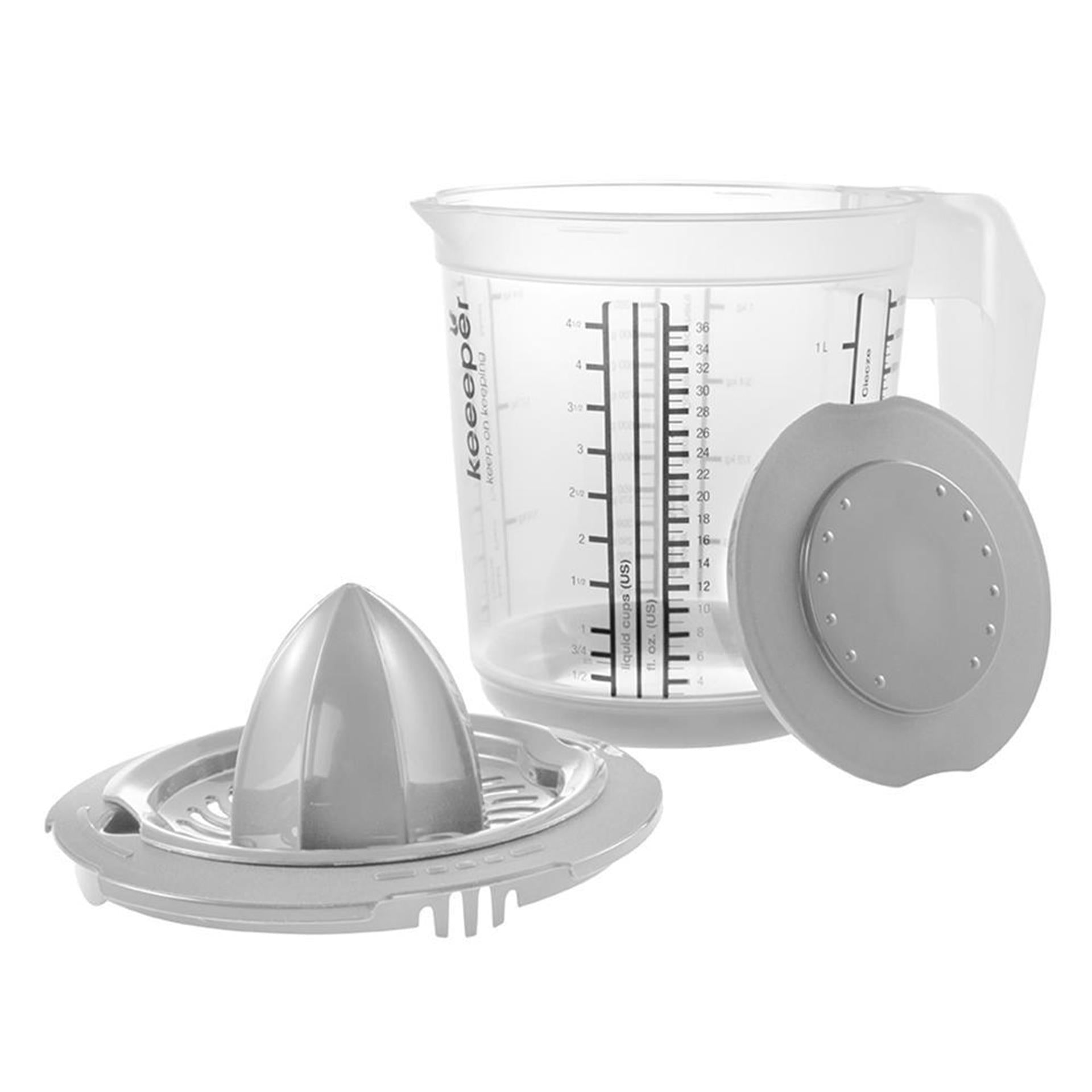 Gobelet doseur Keeper 1l + presse-agrumes gris