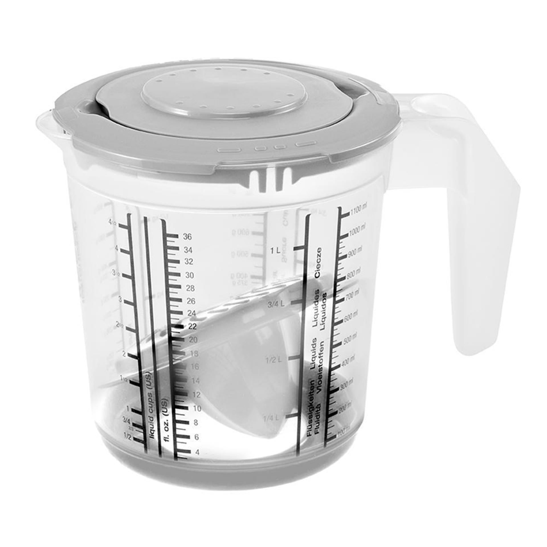 Gobelet doseur Keeper 1l + presse-agrumes gris