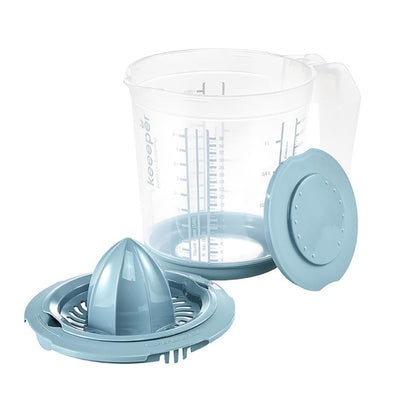 Gobelet doseur Keeper 1l + presse-agrumes bleu