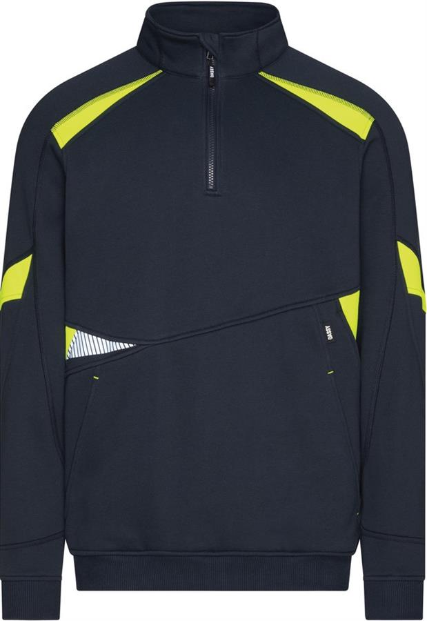 Pull Dassy aratu bleu nuit jaune fluo xl