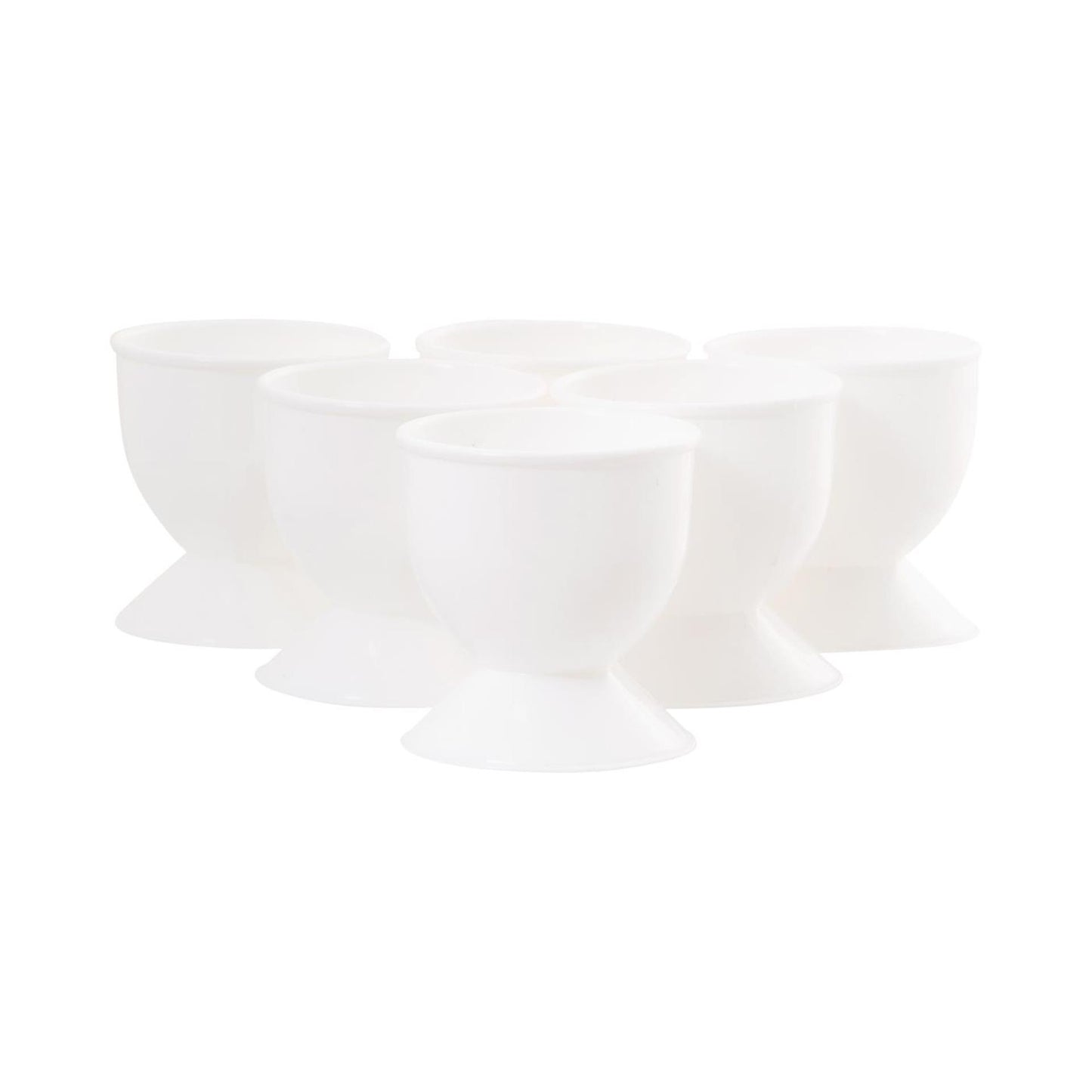 Coquetiers en plastique lot de 6 pièces blanc