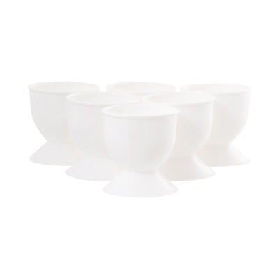 Coquetiers en plastique lot de 6 pièces blanc