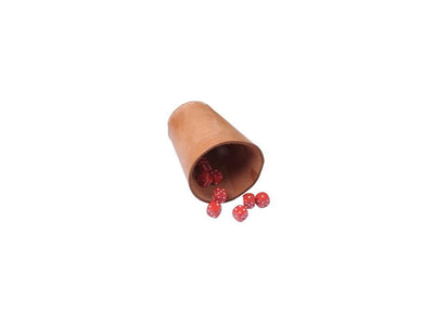 Coupe de poker Longfield 10 cm cuir marron