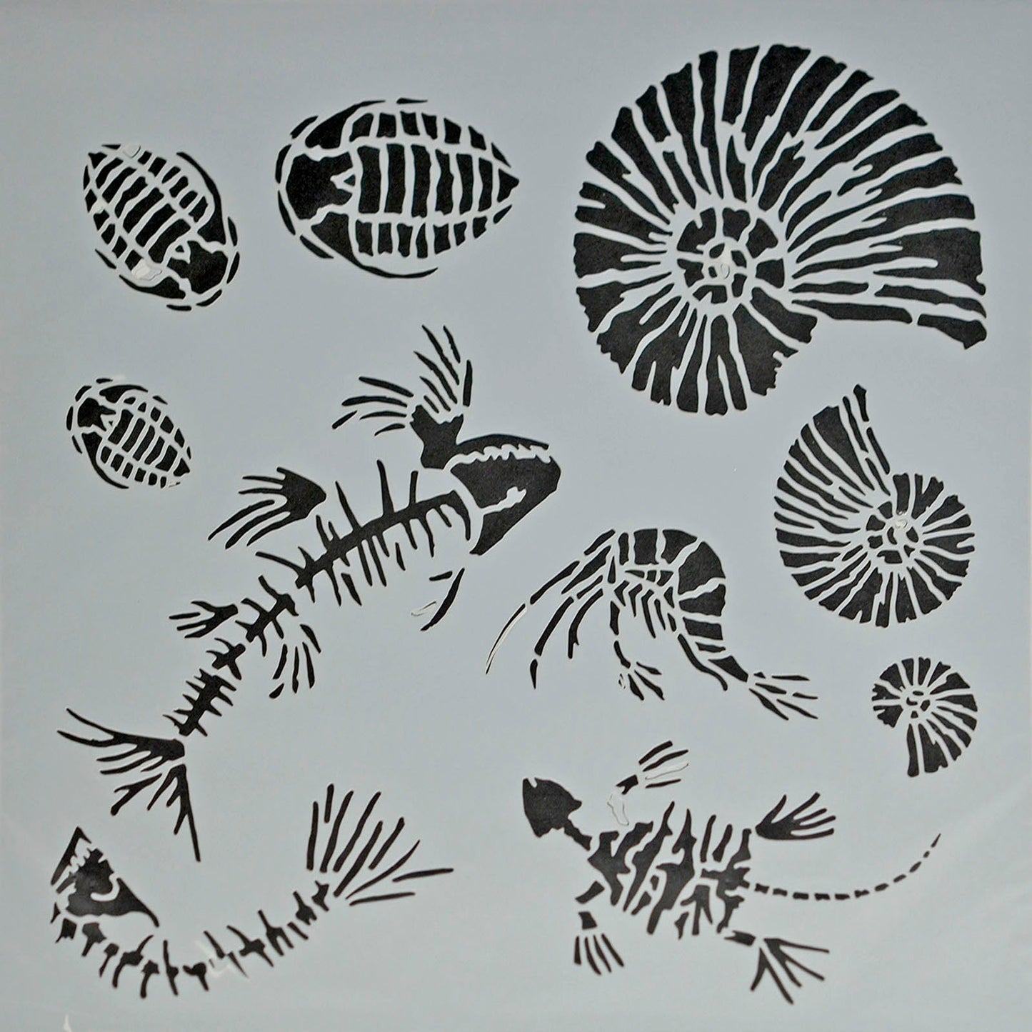 Powertex • pochoir fossilisé