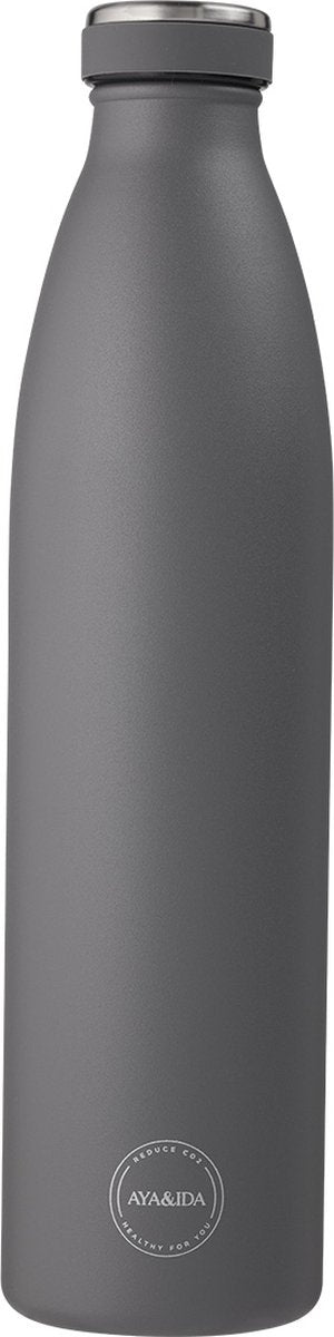 Aya ida - gourde - thermos - bouteille d'eau - 1000ml - gris foncé
