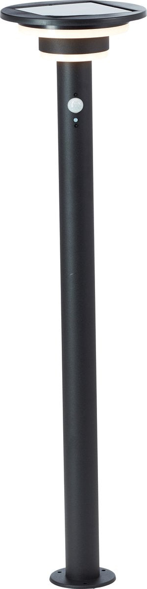 Brilliant garvina - lampe sur pied d'extérieur - hauteur 85 cm - led 3w - solaire - 430 lm - 3000k - ip44 - noir