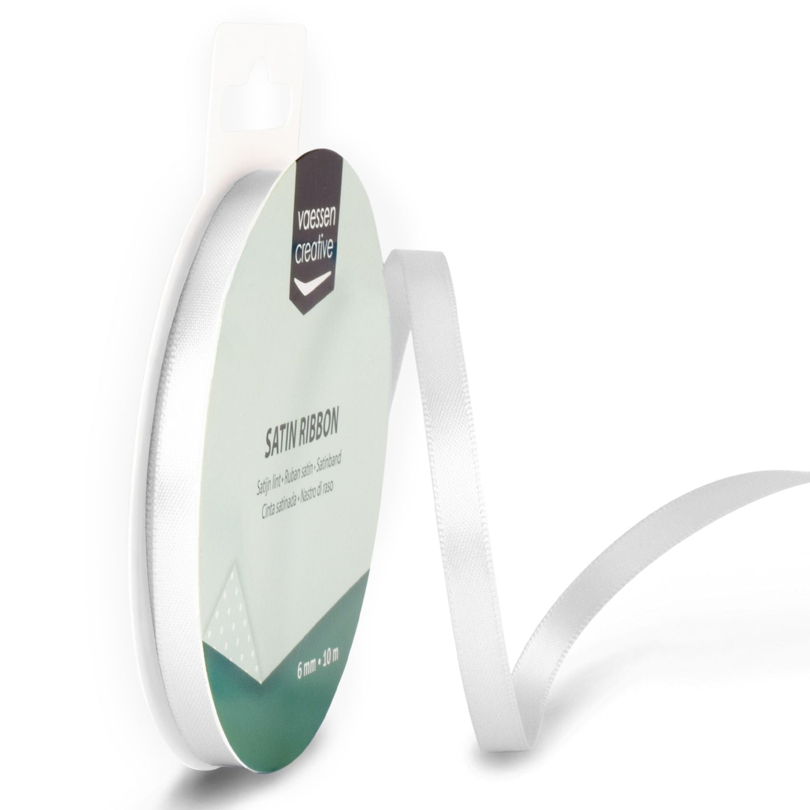 Vaessen creative • ruban satin 6mmx10m blanc
