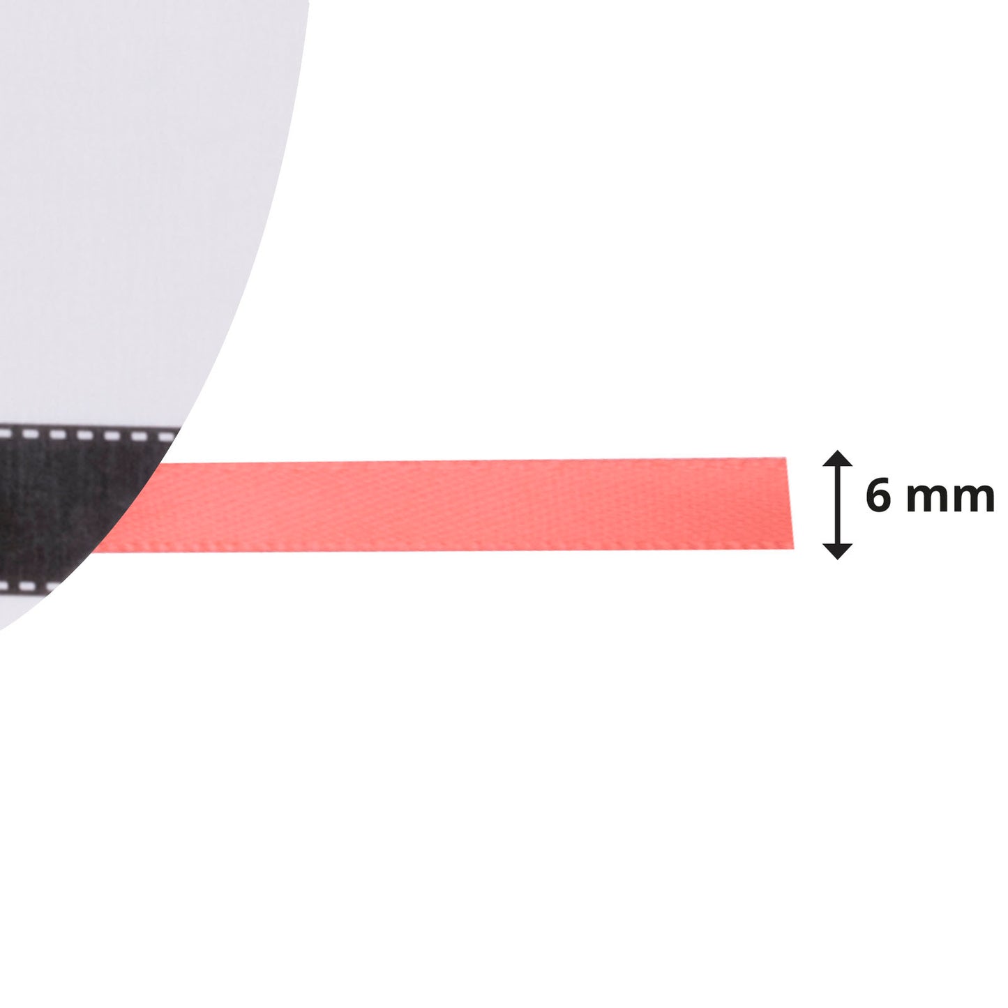 Vaessen creative • ruban satin 6mmx10m rouge pastel