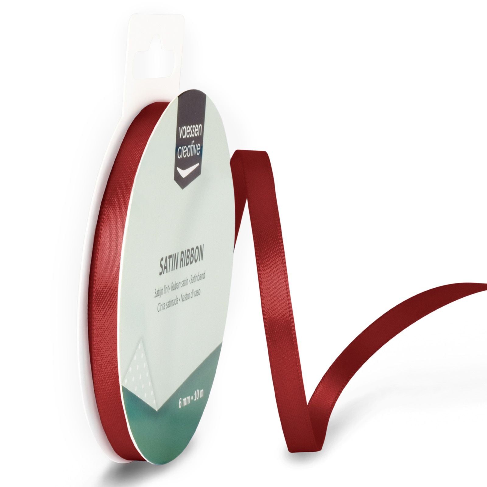 Vaessen creative • ruban satin 6mmx10m rouge