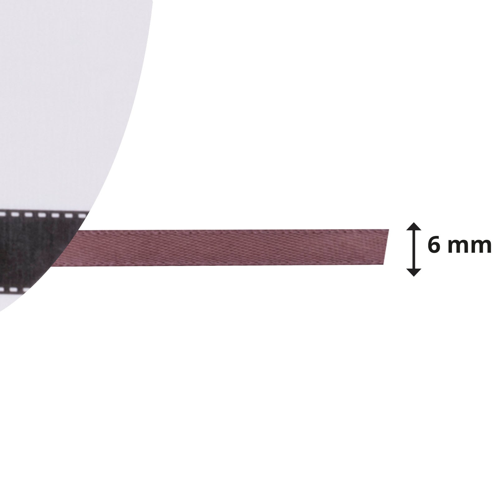 Vaessen creative • ruban satin 6mmx10m chocolat