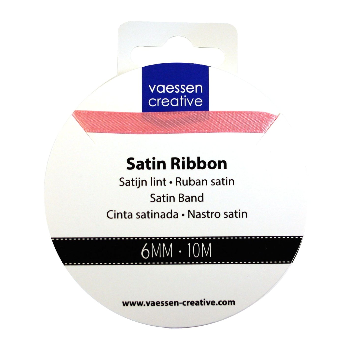 Vaessen creative • ruban satin 6mmx10m rose clair