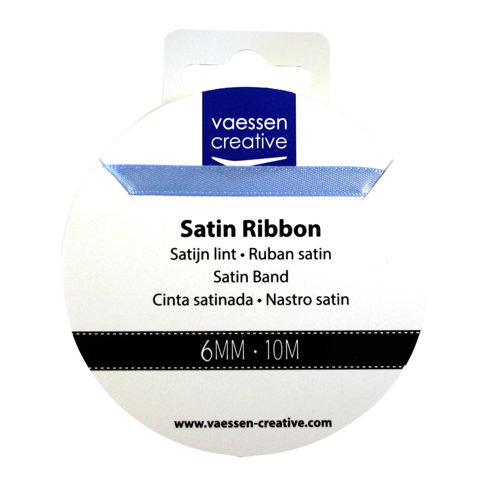 Vaessen creative • ruban satin 6mmx10m bleu clair