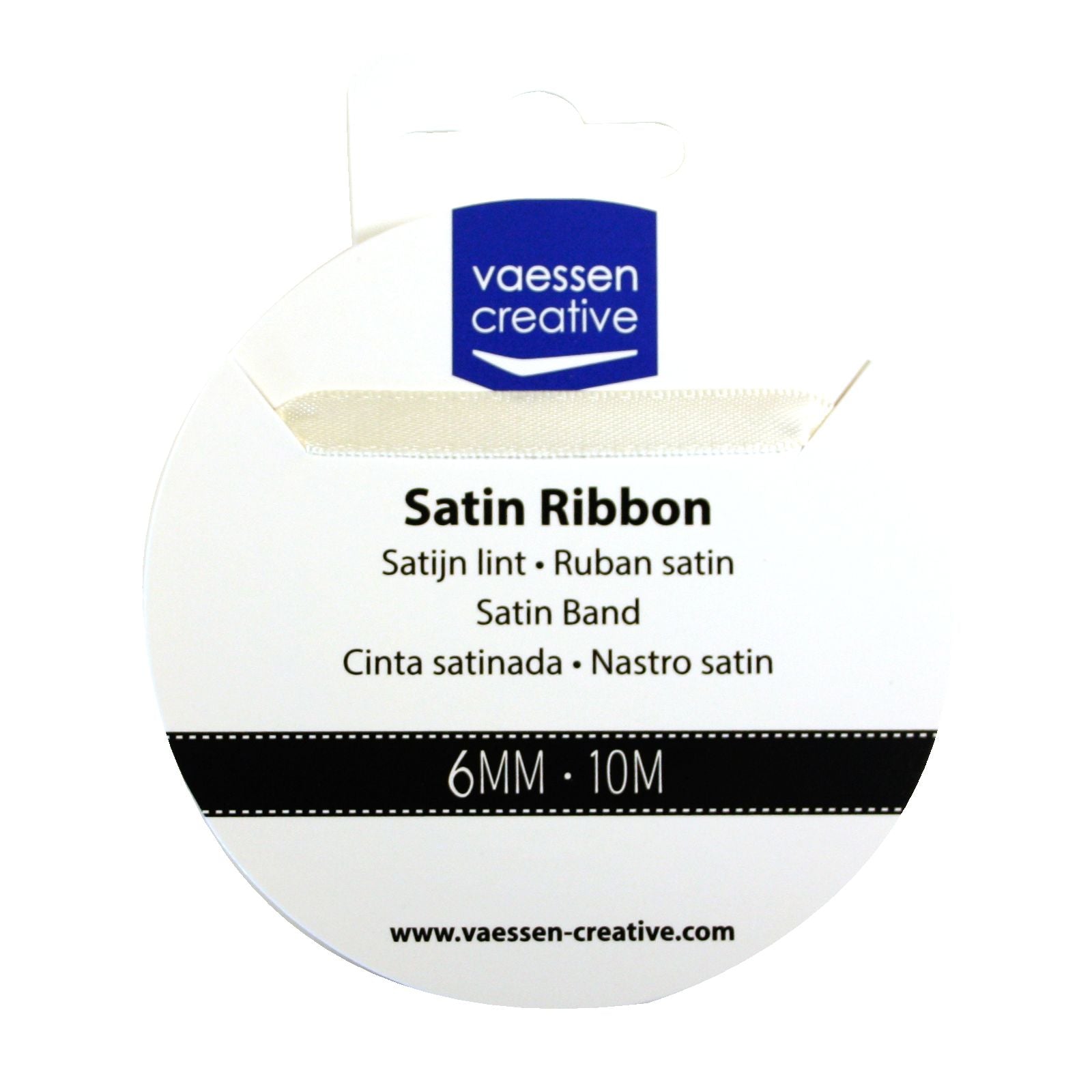 Vaessen creative • ruban satin 6mmx10m ivoire