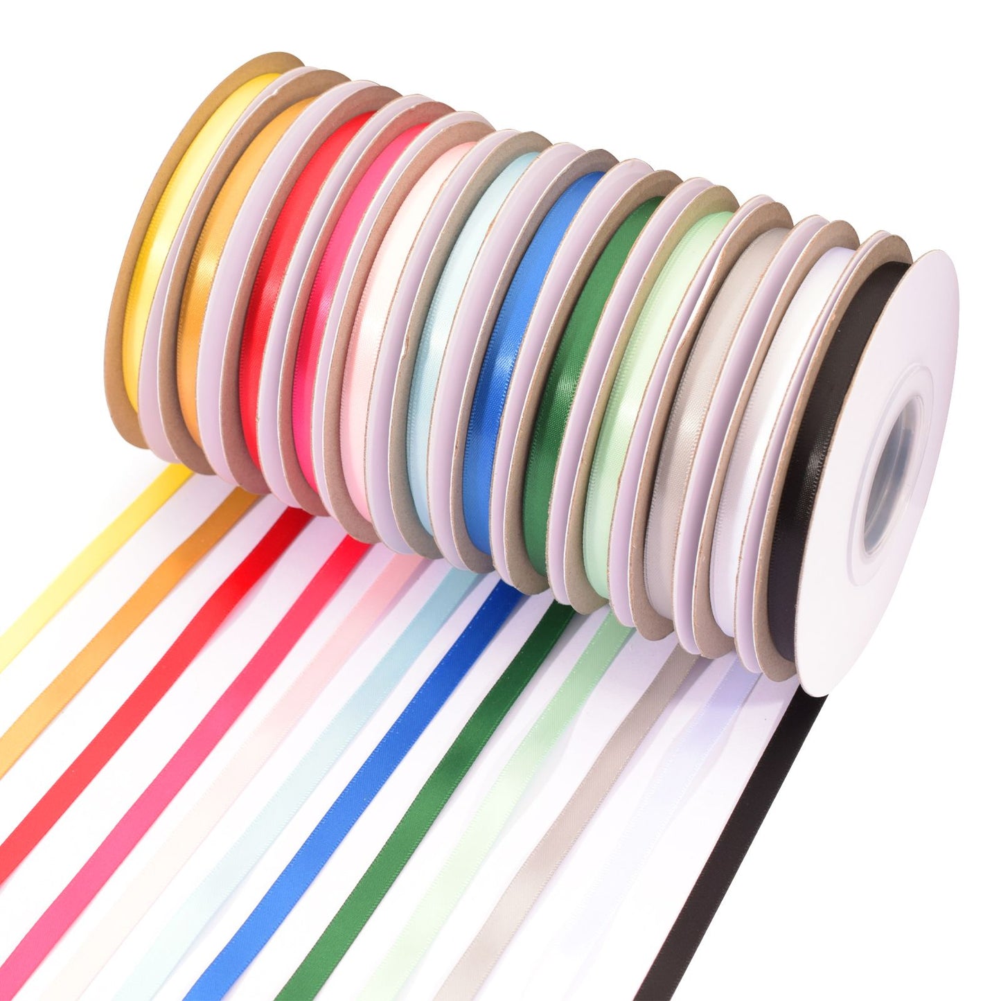 Vaessen creative • set de rubans de satin 6mmx20m 12 couleurs