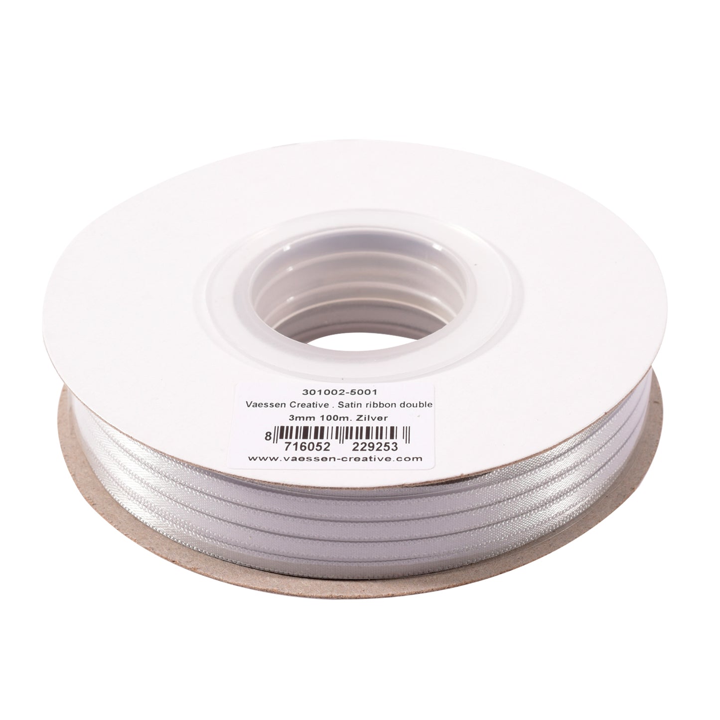 Vaessen creative • ruban satin 3mmx100m argent