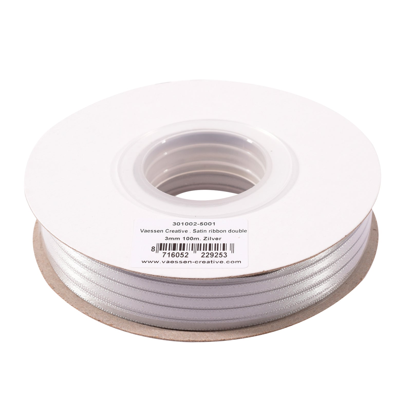 Vaessen creative • ruban satin 3mmx100m argent
