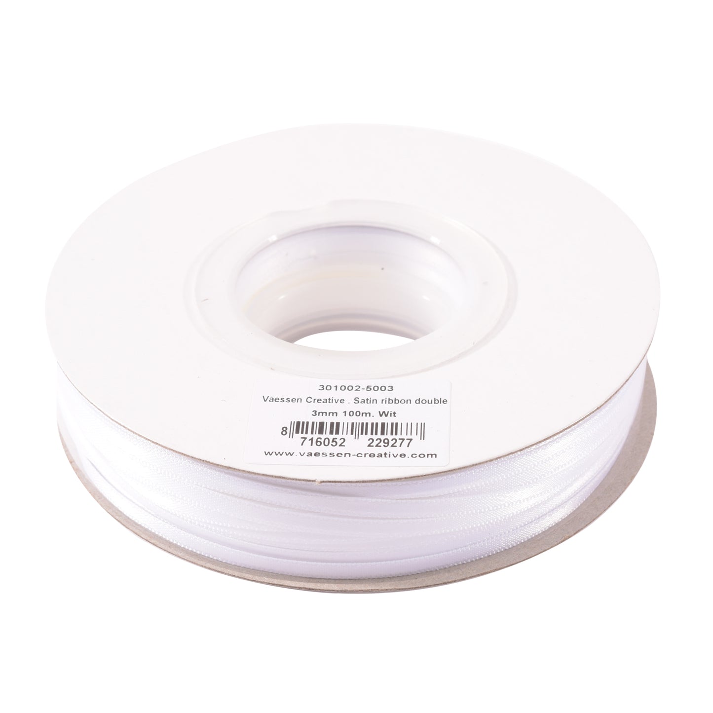 Vaessen creative • ruban satin 3mmx100m blanc