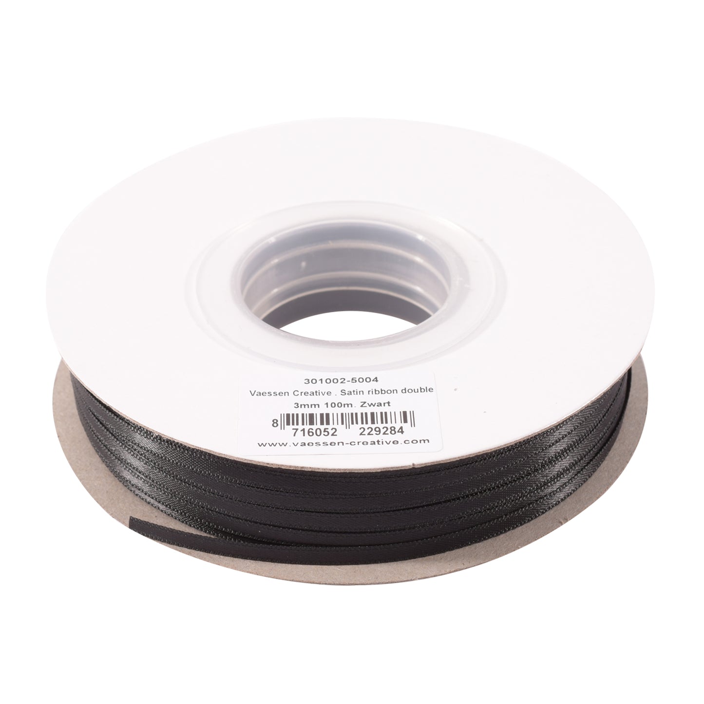Vaessen creative • ruban satin 3mmx100m noir