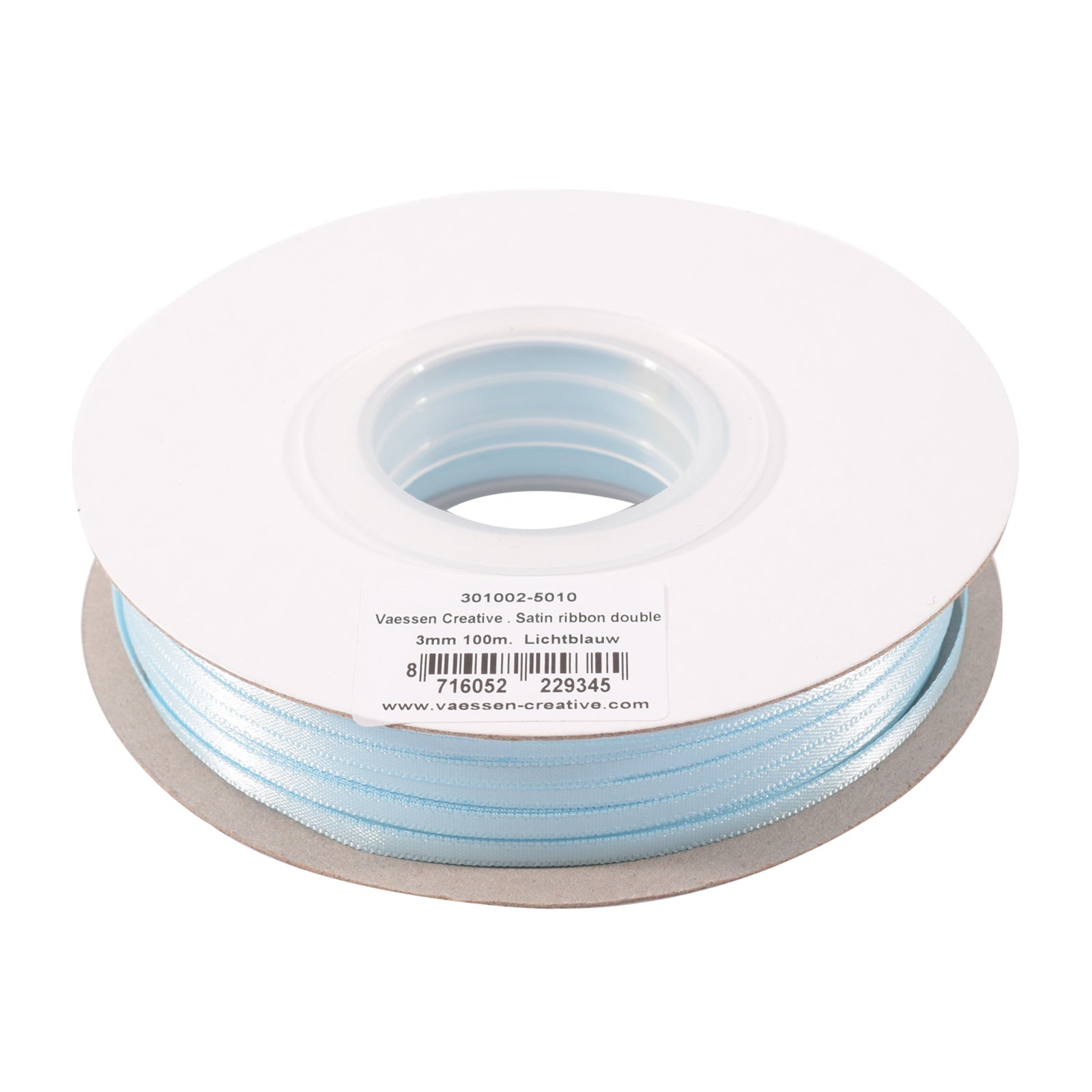 Vaessen creative • ruban satin 3mmx100m bleu clair