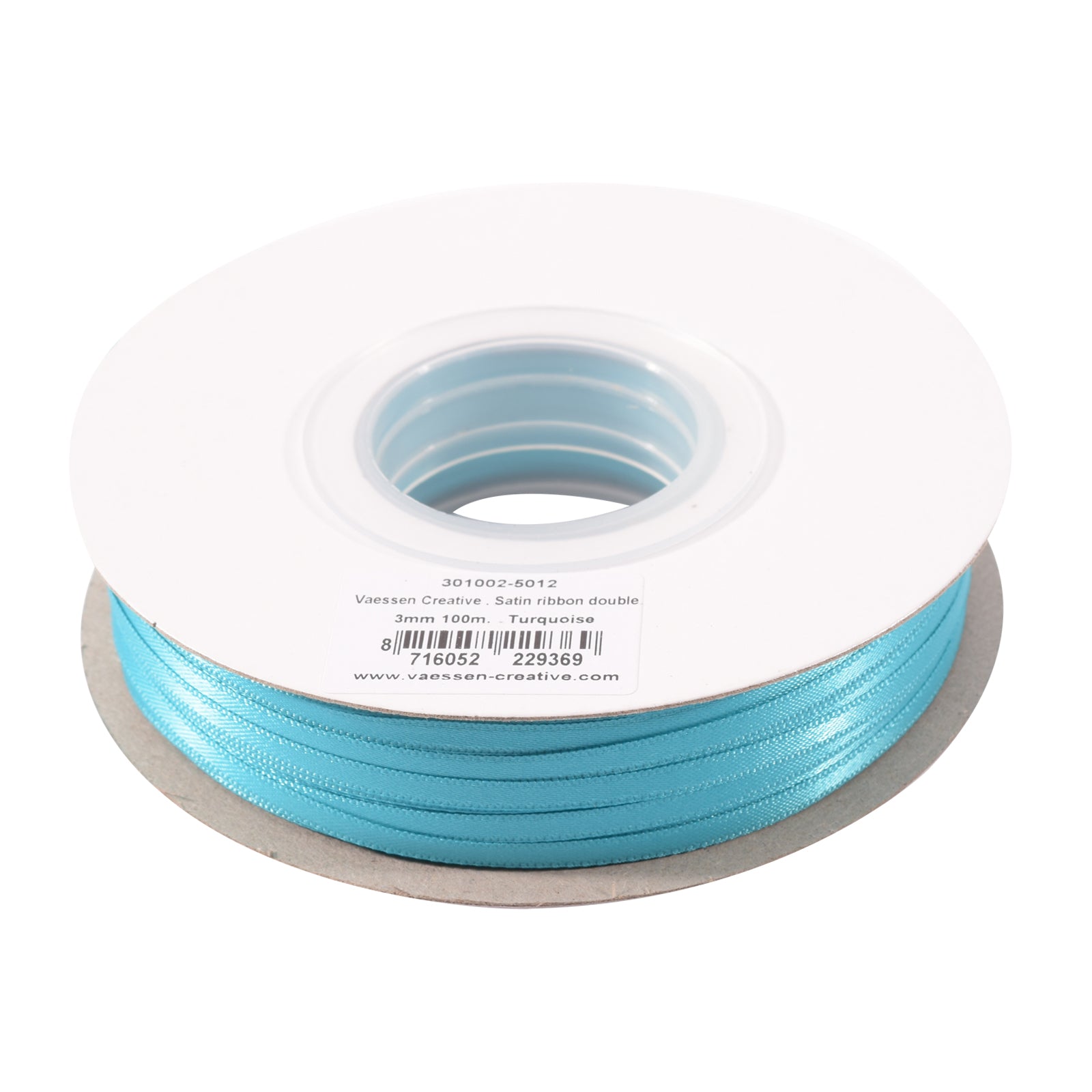 Vaessen creative • ruban satin 3mmx100m turquoise