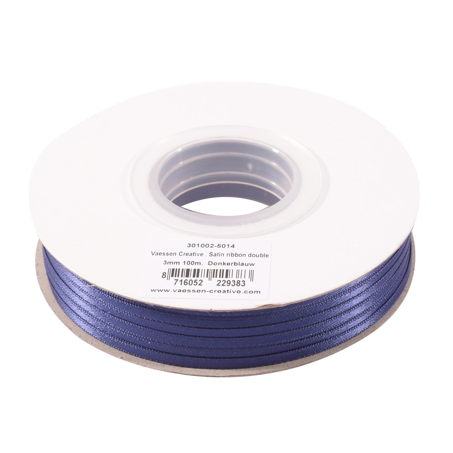 Vaessen creative • ruban satin 3mmx100m bleu foncé