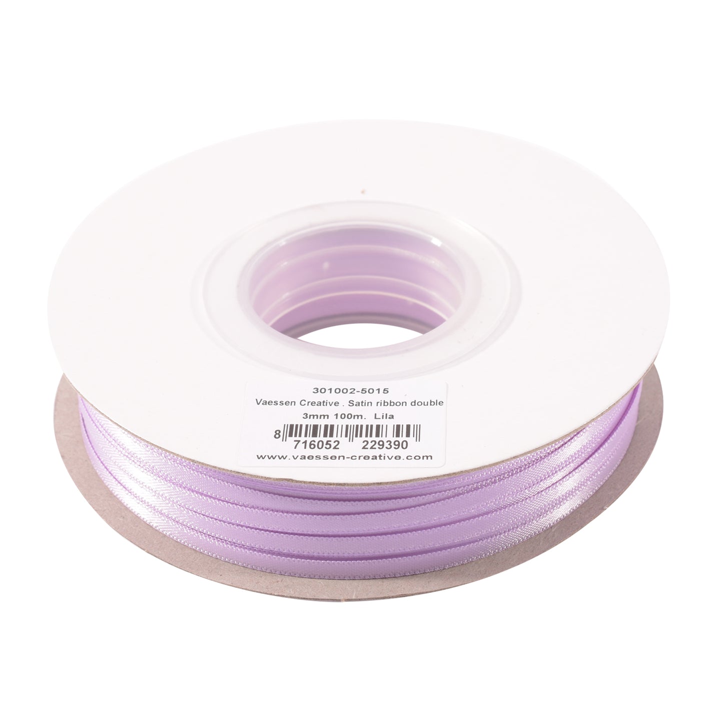 Vaessen creative • ruban satin 3mmx100m lilas
