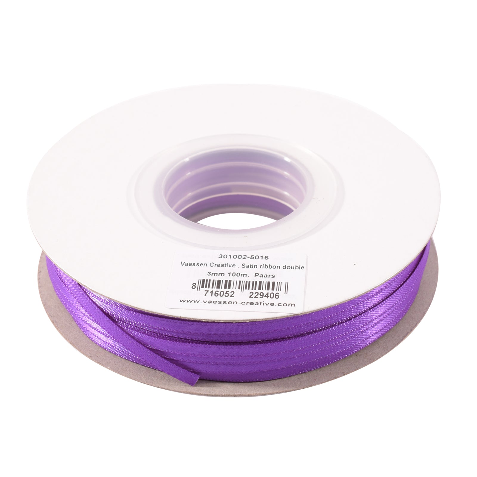 Vaessen creative • ruban satin 3mmx100m violet
